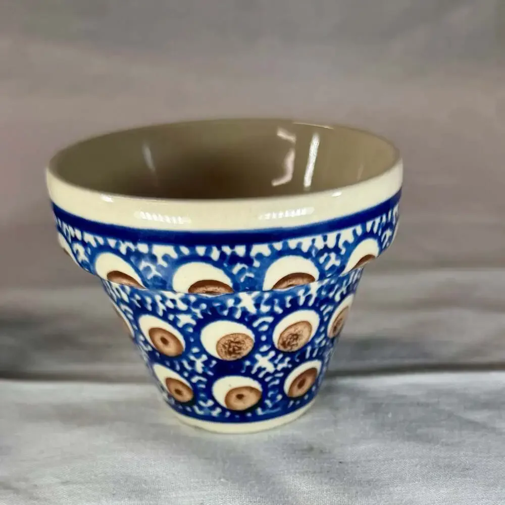 Williams-Sonoma Polish Pottery Stoneware Flower Pot Planter Made in Poland